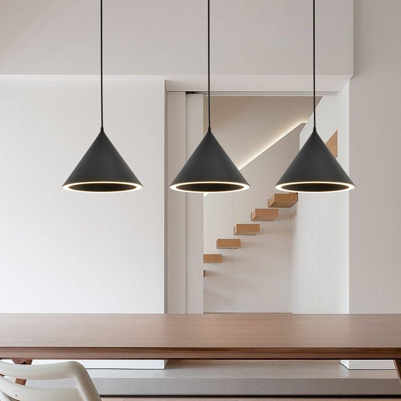 Morandi Funnel-Shape LED Pendant Light for Living Room - Lumpaz