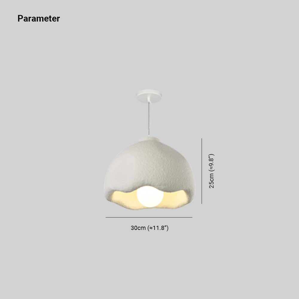 Byers Flower Shape Pendant Light, White, Living Room, Bedroom - Lumpaz