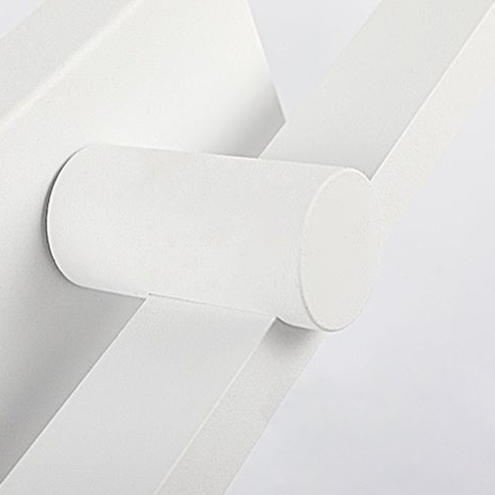 Leigh Nordic LinearMetal Mirror Front Vanity Wall Lamp, White - Lumpaz