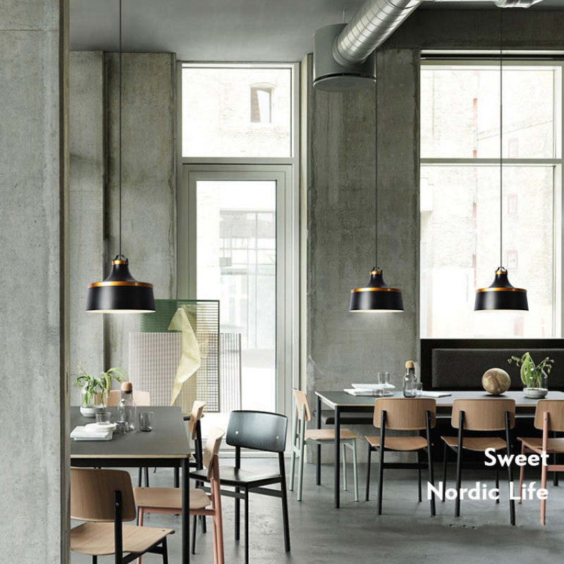 Morandi Modern Colorful Single Pendant Light, Metal Shade - Lumpaz