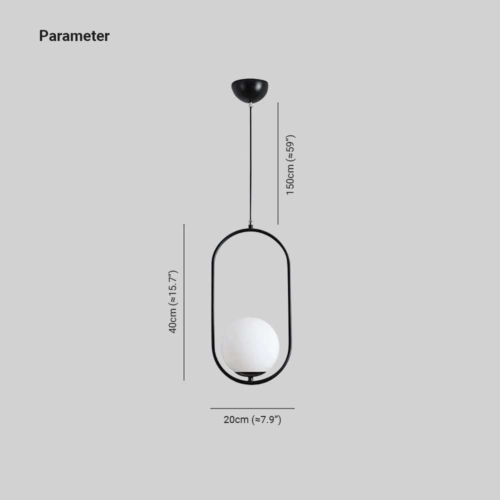 Valentina Globe Pendant Light, Gold/Black - Lumpaz