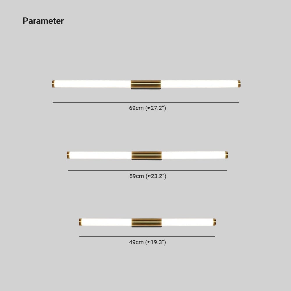Leigh Minimalist Linear Metal Wall Lamp, Gold - Lumpaz