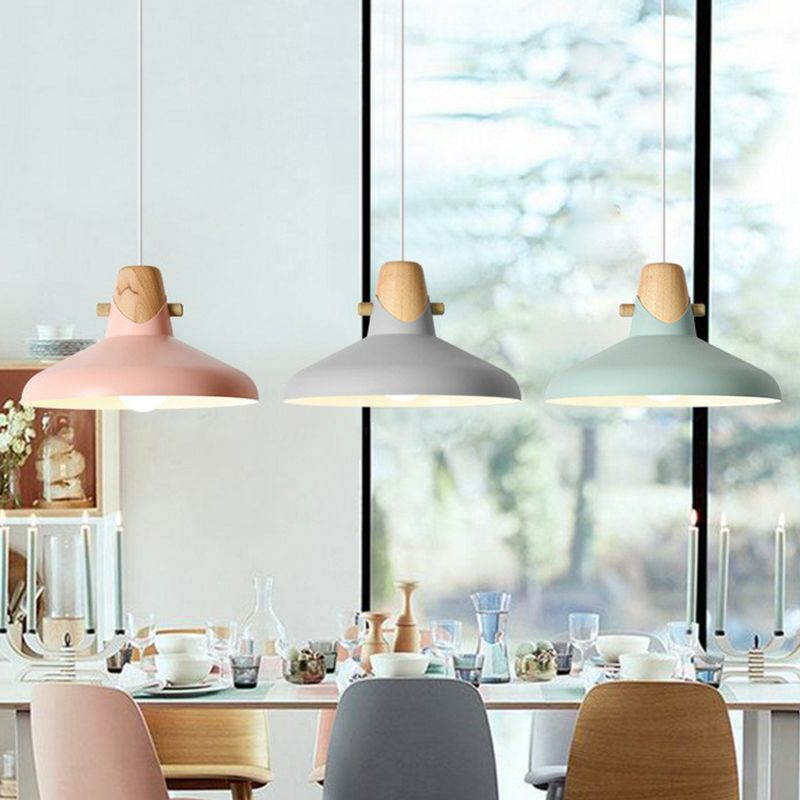 Morandi Nordic Dome Metal Pendant Light, Bule/Green/Pink - Lumpaz