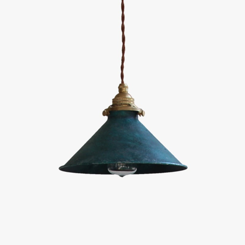 Alessio Vintage LED Rustic Pendant Light Metal Blue Kitchen Balcony - Lumpaz