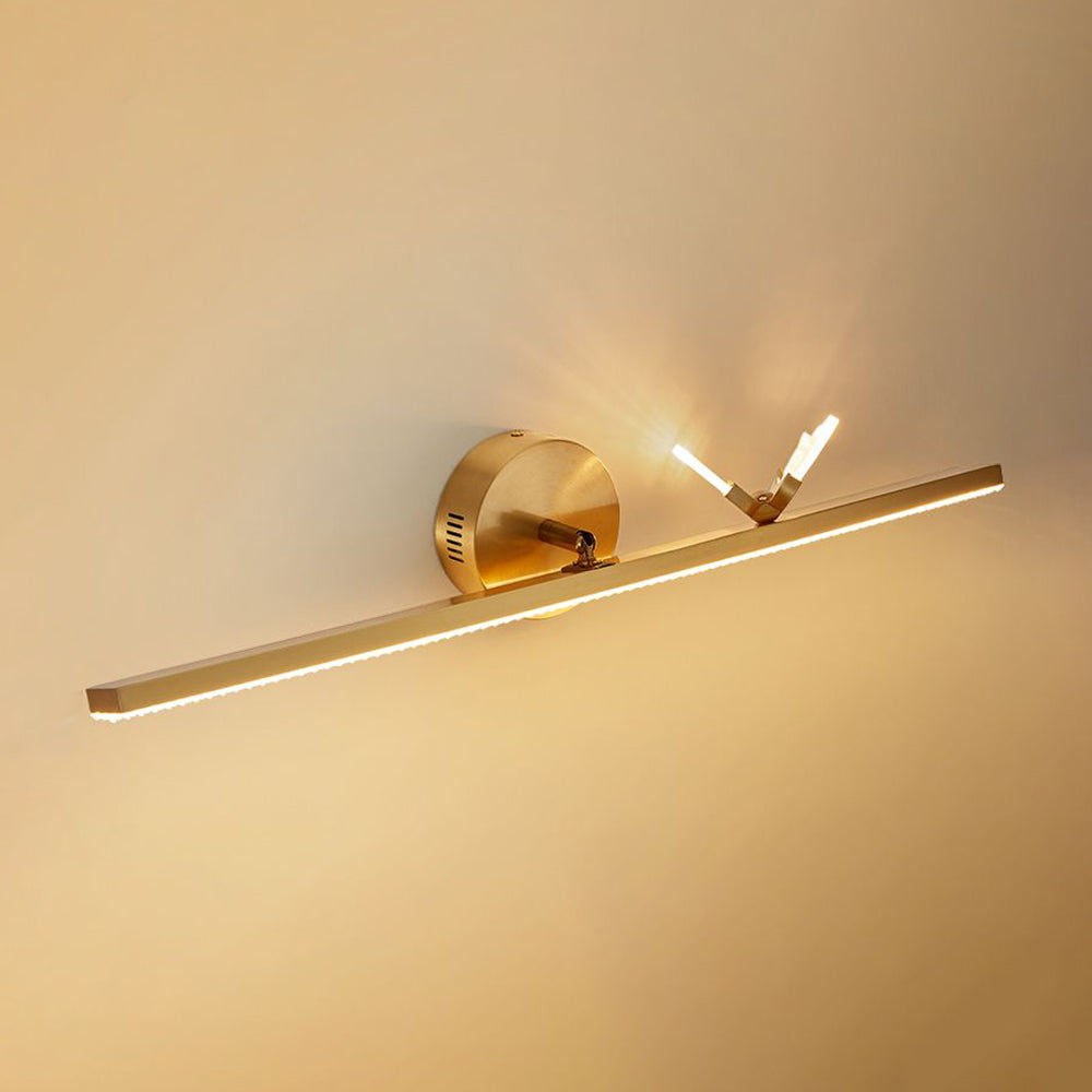 Kady Luxury Butterfly Linear Wall Lamp, Metal/Acrylic, Gold - Lumpaz