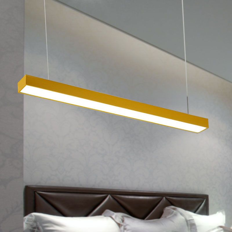 Edge Office Linear Minimalist Rectangular Pendant Light - Lumpaz