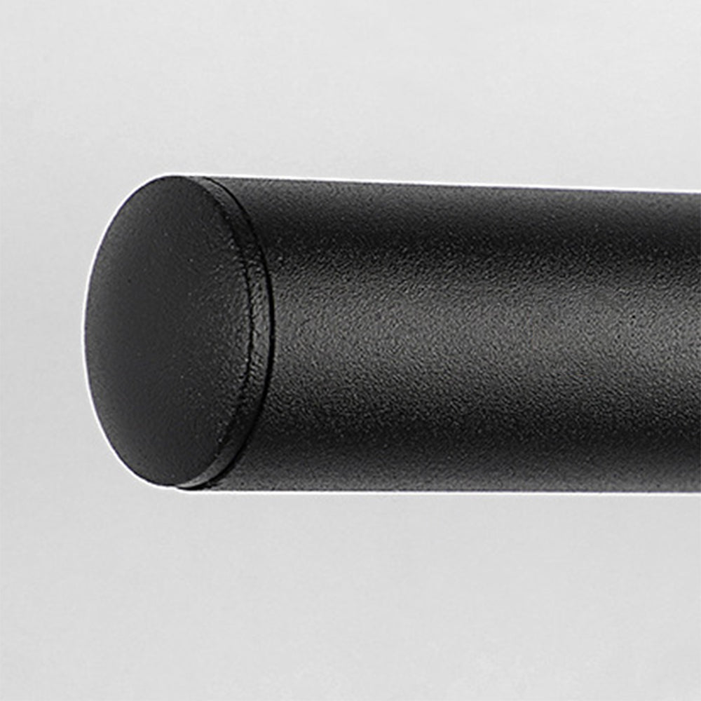 Edge Minimalist Linear Metal Wall Lamp, Black, Bathroom, Front Mirror - Lumpaz