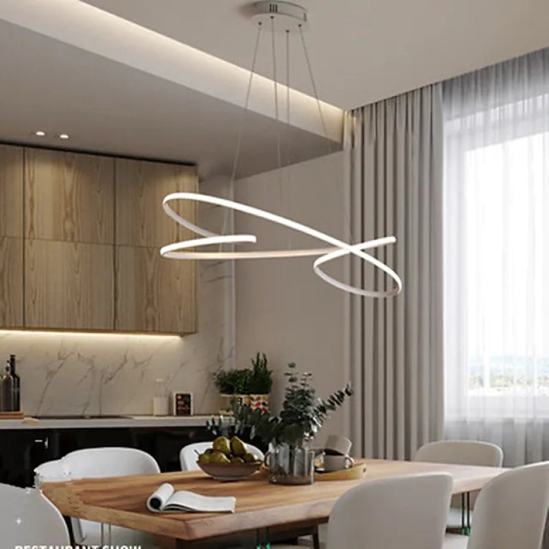 Modern Minimalist Metal Pendant Light, White/Black - Lumpaz