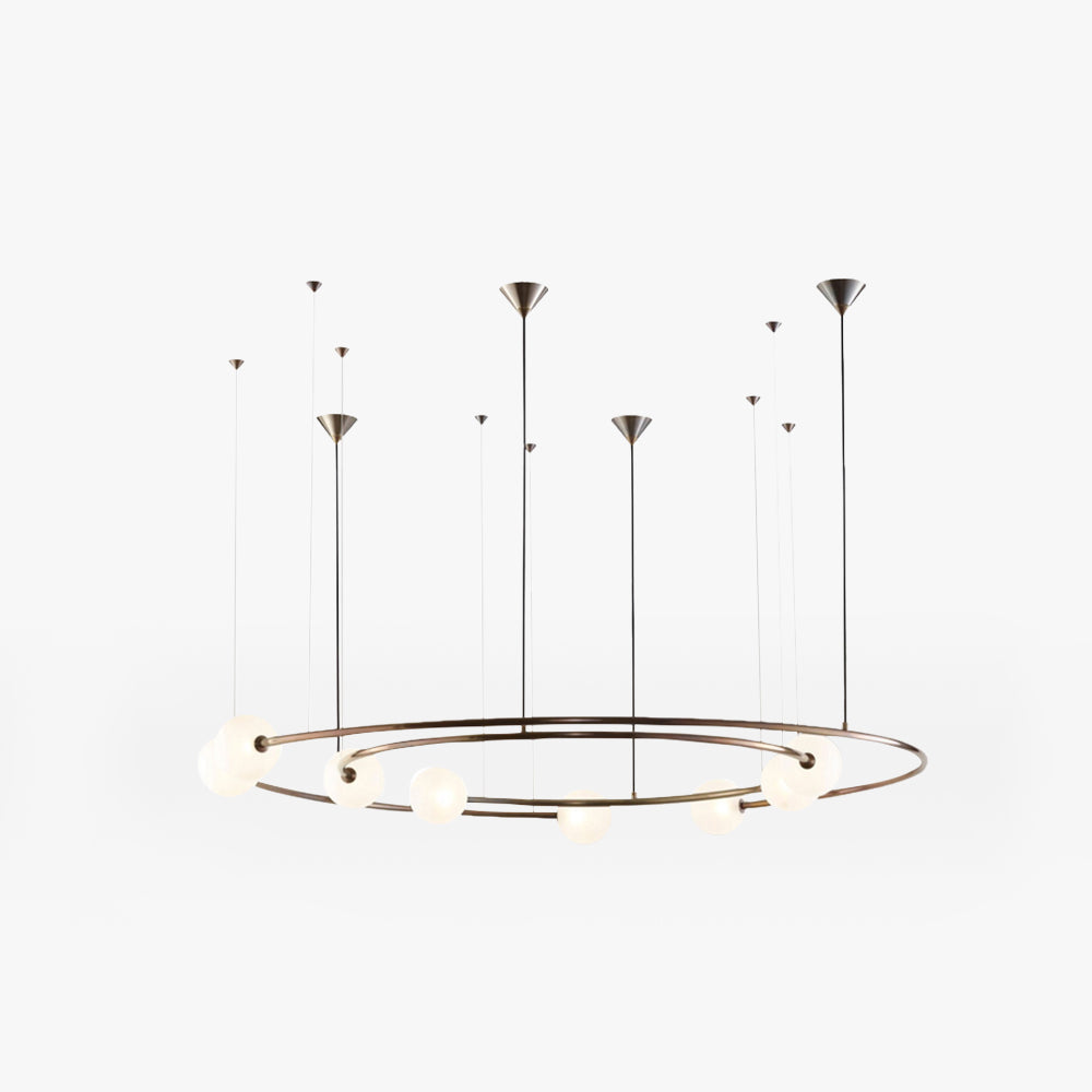 Valentina Modern Ring Metal Pendant Light, Black/Gold - Lumpaz