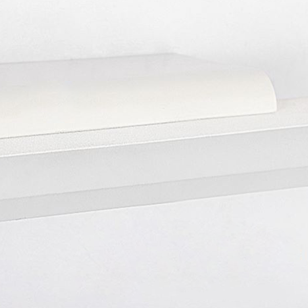 Leigh Minimalist Linear Metal/Acrylic Wall Lamp, White, Bathroom - Lumpaz