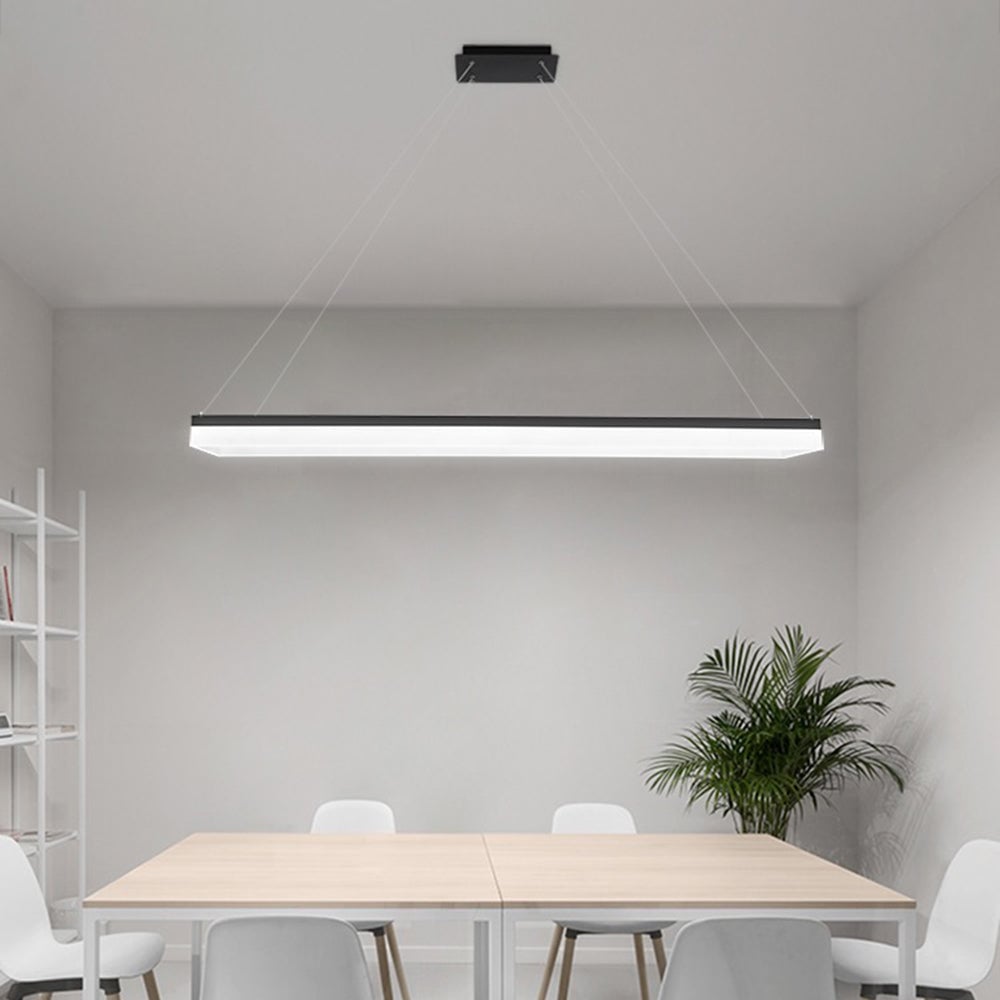 Bouvet Nordic Rectangular Led Pendant Light, Black/White, Acrylic - Lumpaz