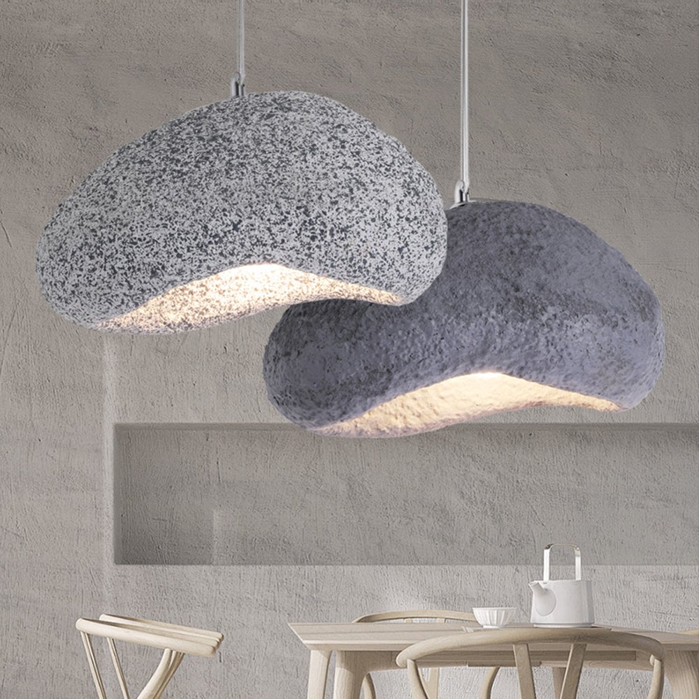 Byers Wabi Sabi Bread Shape Resin Pendant Light, 2 Color - Lumpaz