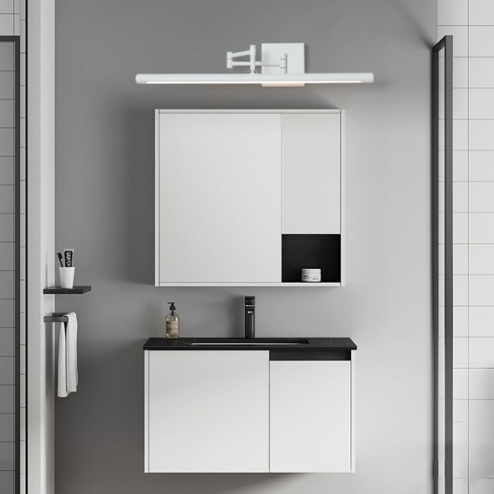 Edge Modern Adjustable Mirror Front Vanity Metal Acrylic LED Wall Lamp - Lumpaz