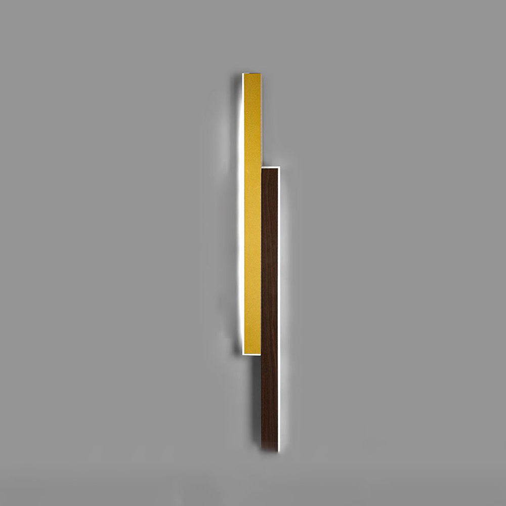 Ozawa Designer Duo-linear Wooden Wall Lamp, Brown/Wood - Lumpaz