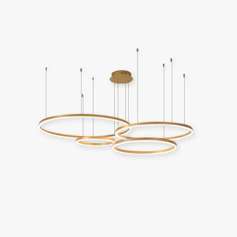 Arisha Modern Pendant Light Tir-Circle Black/Gold/Coffee Metal - Lumpaz