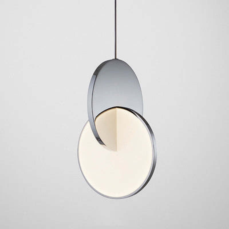 Welsh Pendant Light, Disc, Gold/Silver - Lumpaz