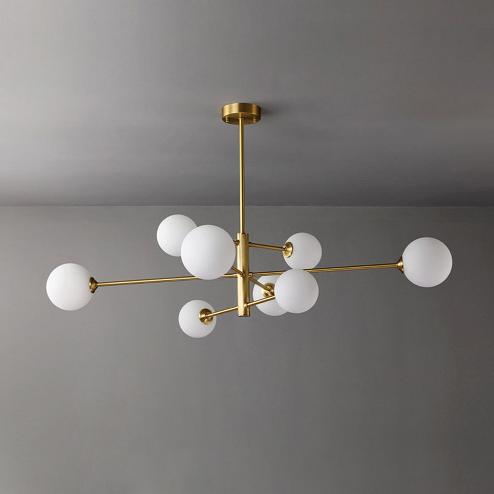 Valentina Modern Glass Shade Pendant Light, Copper/Black - Lumpaz