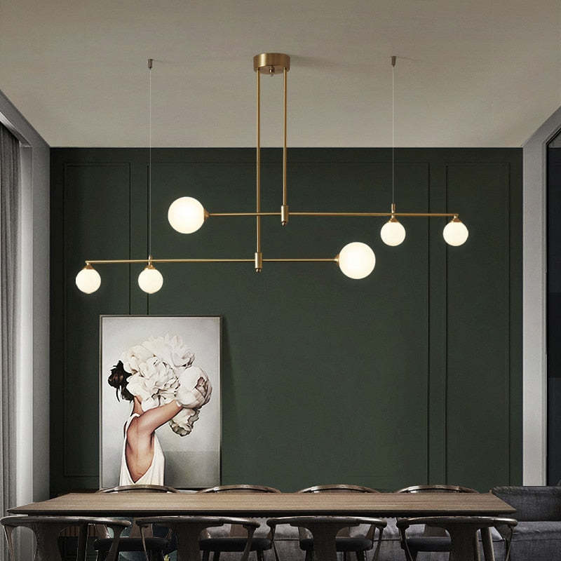 Valentina Modern Bubble Copper Pendant Light, Gold - Lumpaz