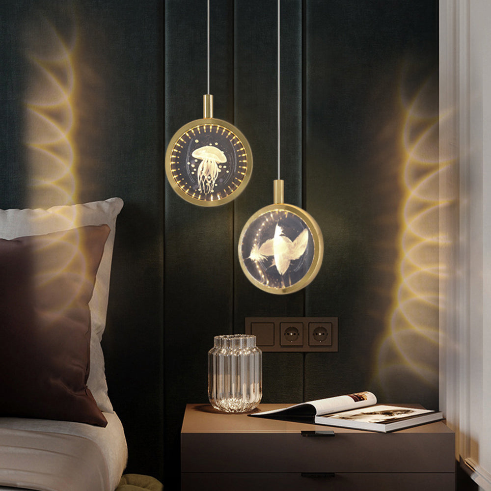 Kady Modern LED Pendant Light Crystal/Metal Living Room/Bedroom - Lumpaz