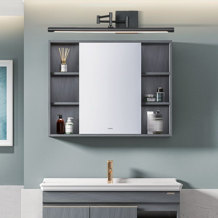 Edge Modern Adjustable Mirror Front Vanity Metal Acrylic LED Wall Lamp - Lumpaz