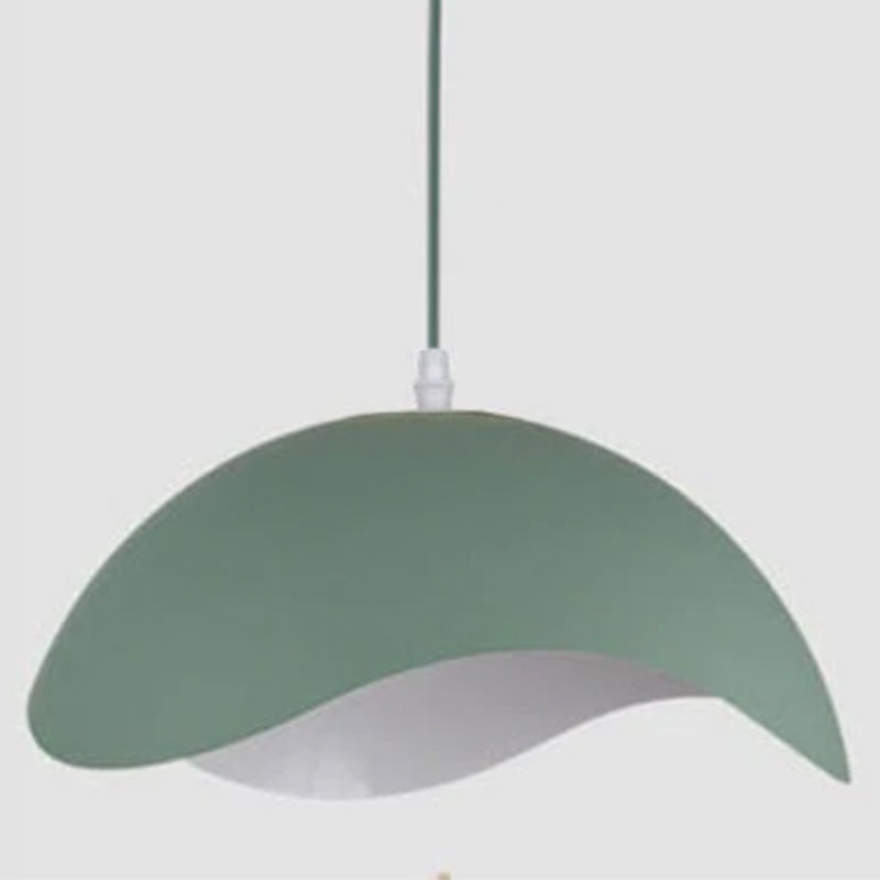 Morandi Colorful Shade Single Pendant Lights, Wood & Metal - Lumpaz