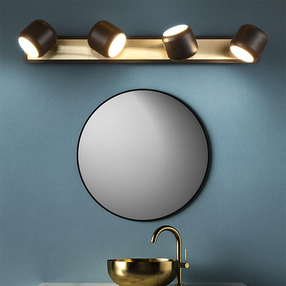 Cooley Modern Multi Mirror Metal Front Wall Lamp, Black/White - Lumpaz