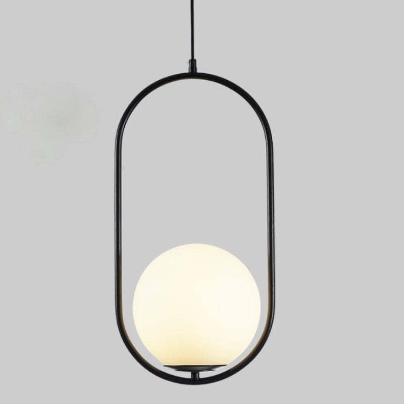 Valentina Modern Globe Metal/Glass Pendant Light, 3 Style - Lumpaz