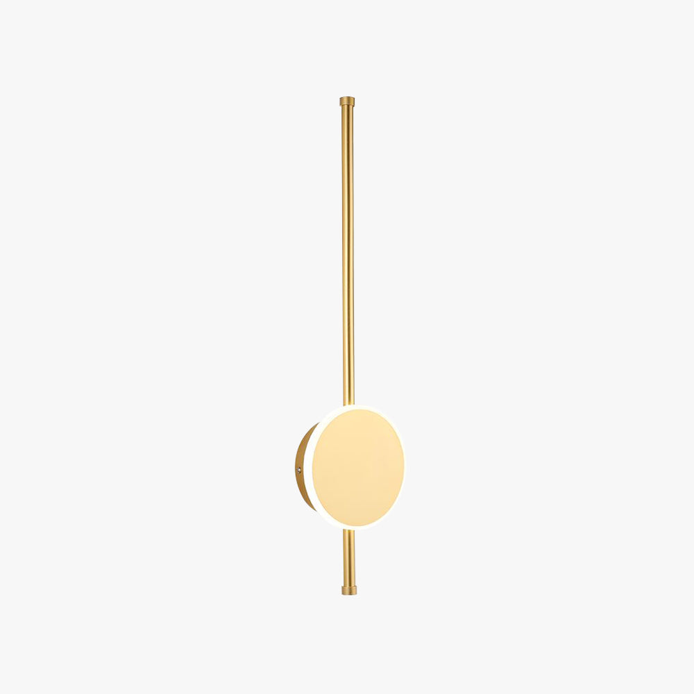 Edge Modern Round Linear Metal Wall Lamp, White/Black/Gold - Lumpaz