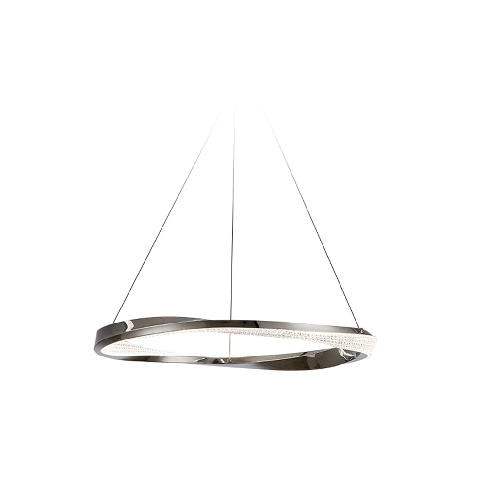 Arisha Minimalist  Ring Spiral Shape Metal Pendant Light,Gold - Lumpaz