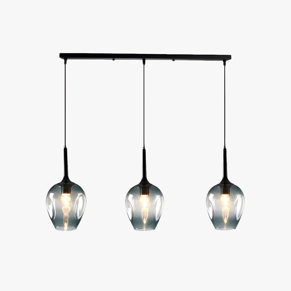 Hailie Modern Globo Glass Pendant Lignt, Clear/Amber/Blue/Gray/Smoke/Gray - Lumpaz