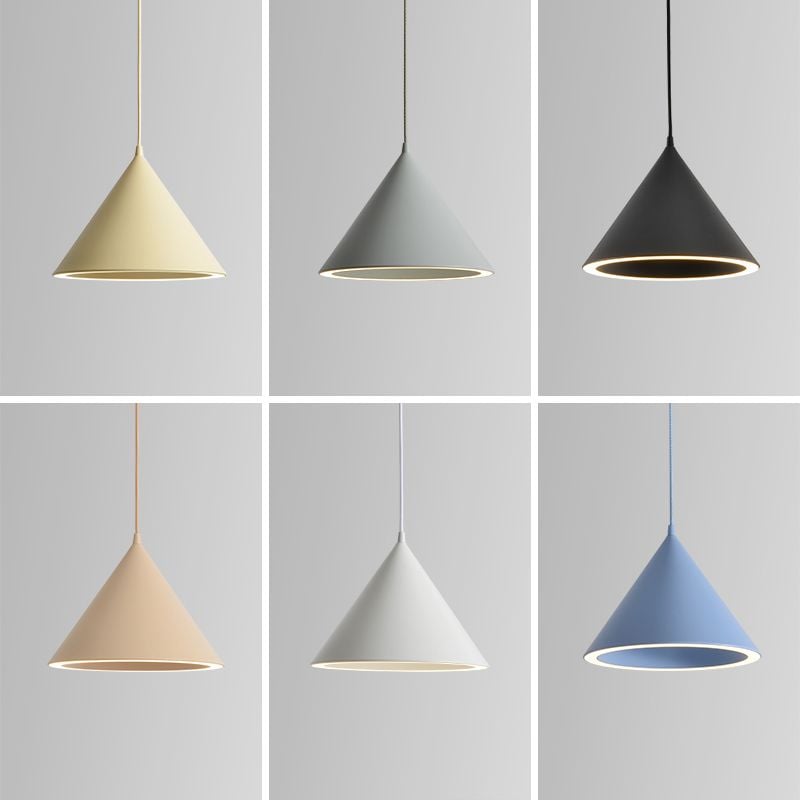 Morandi Funnel-Shape LED Pendant Light for Living Room - Lumpaz