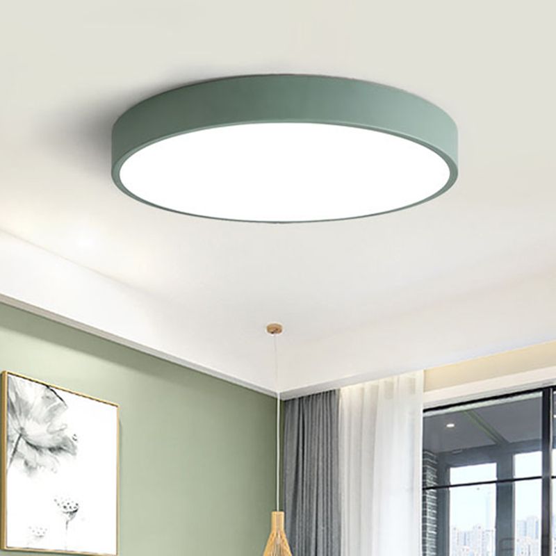 Morandi Ceiling Light Round Flush Mount Yellow/Blue/Green/Pink/Gray Bedroom - Lumpaz