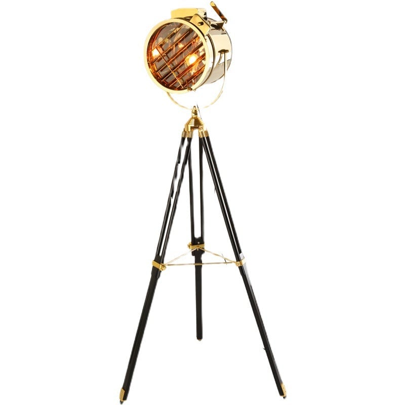 Salgado Retro Tripod Metal Floor Lamp, Silver, Bedroom/Study - Lumpaz