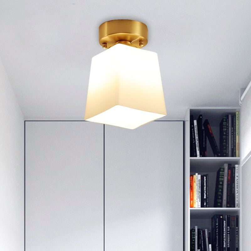 Sanna Retro Metal Flush Mount Ceiling Light Brass - Lumpaz