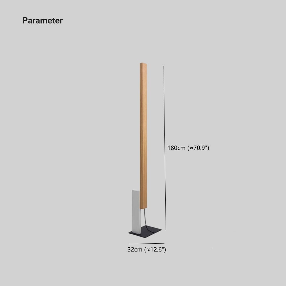 Edge Minimalist Linear Wood/Metal Floor Lamp , 4 Color - Lumpaz