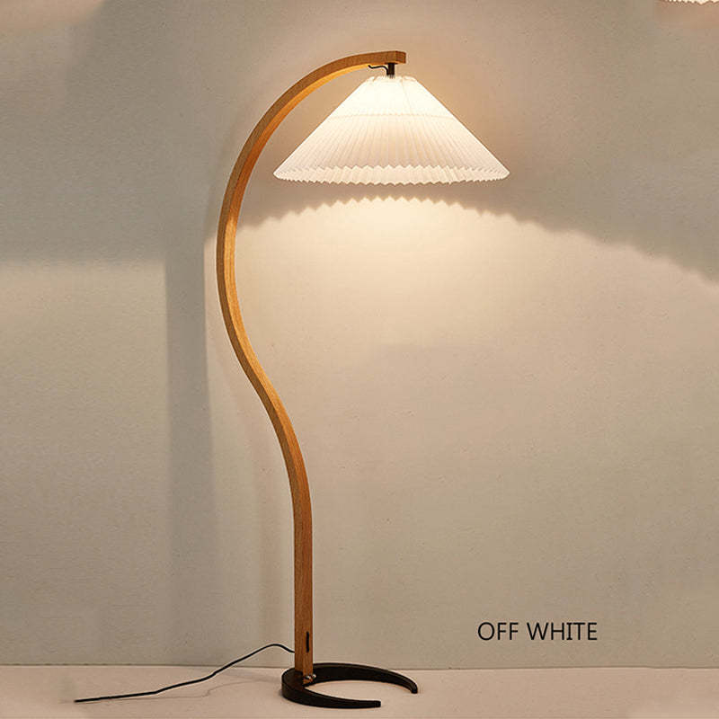 Ozawa Unique LED Beige Floor Lamp Wood/Metal Bedroom/Living Room - Lumpaz