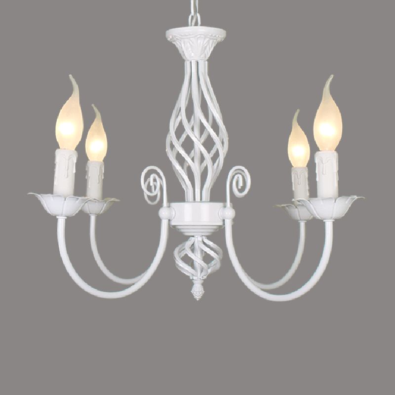 Silva Pendant Light Candle Retro, Metal/Glass, Black/White, Restaurant - Lumpaz