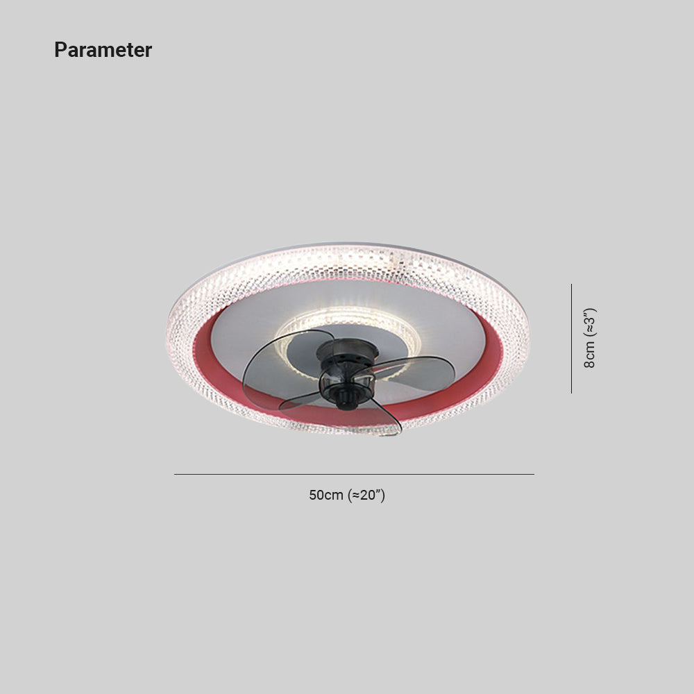 Kirsten 3-Blade Ceiling Fan with Light, 3 Color, DIA 20 " - Lumpaz