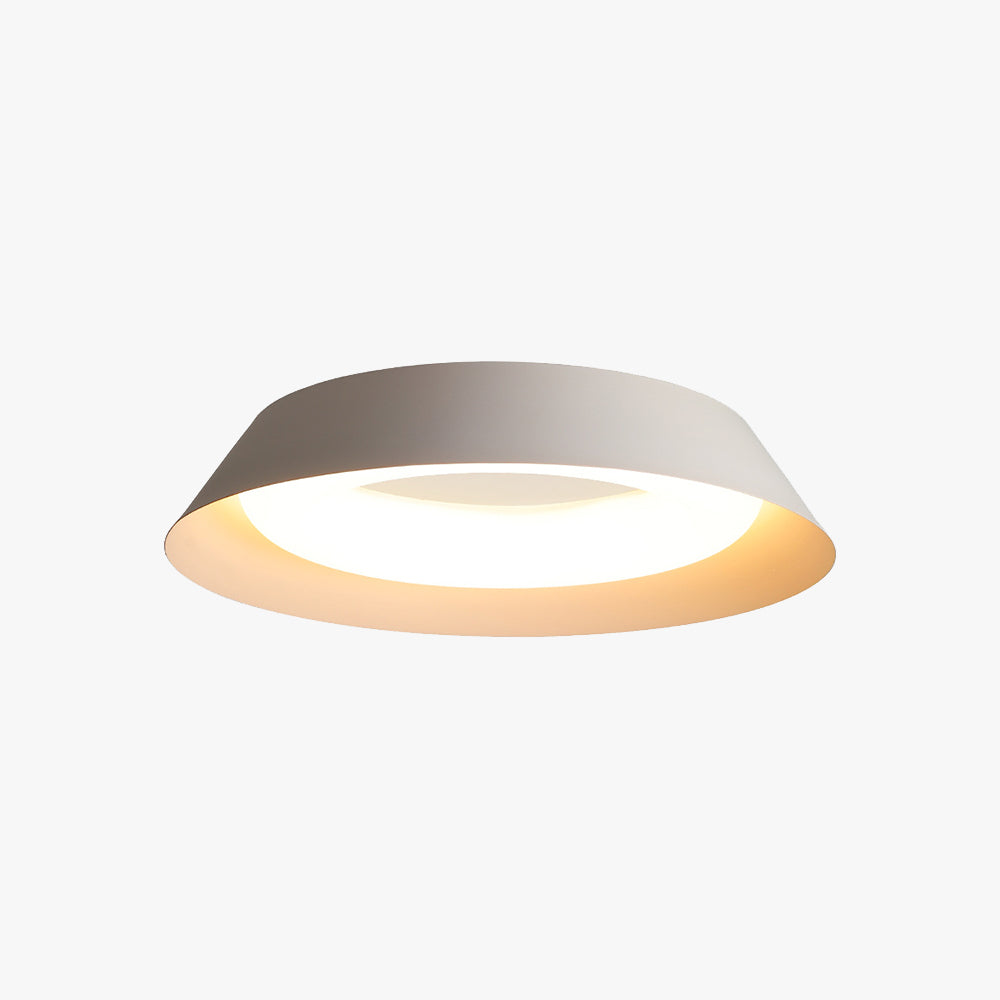 Quinn Nordic Bowl Metal/Acrylic Flush Mount Ceiling Light, White - Lumpaz