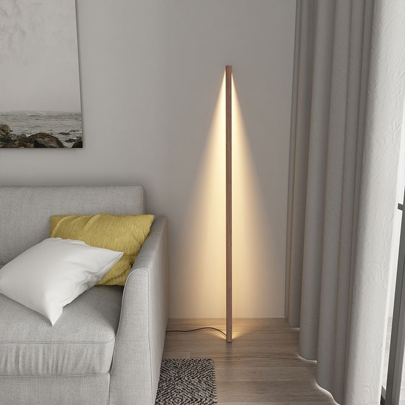 Ozawa Minimalist Linear Wooden 2 Color Floor Lamp - Lumpaz