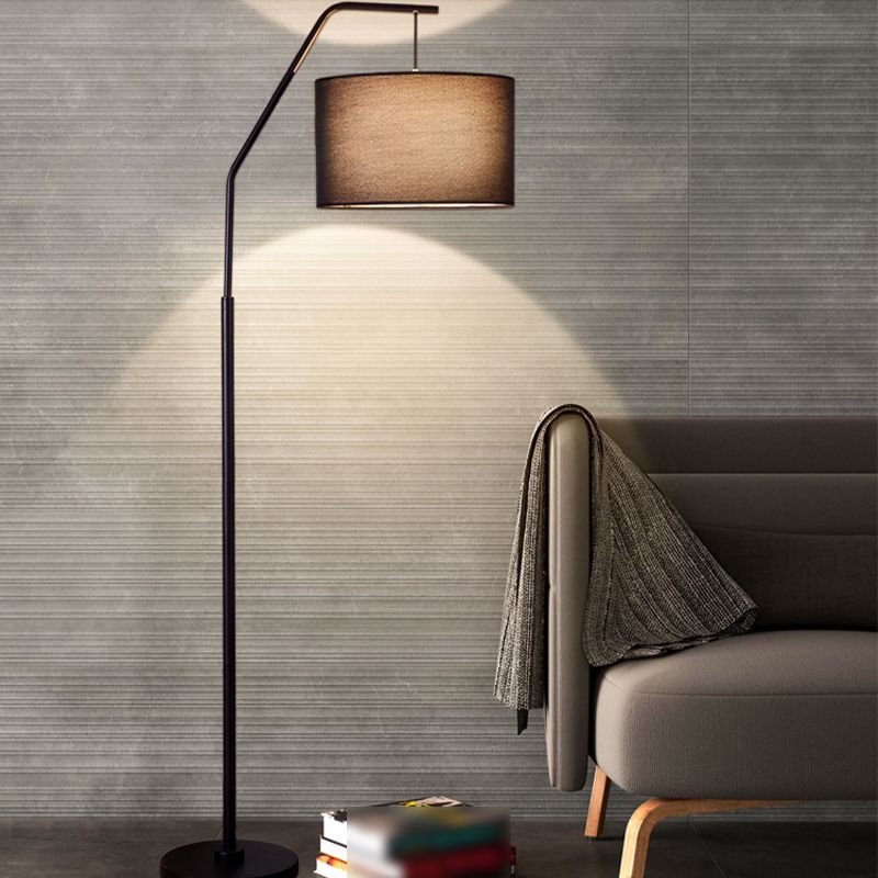 Eryn Cylinder Shape Floor Lamp, Over Arching Floor Lamp, Unique - Lumpaz