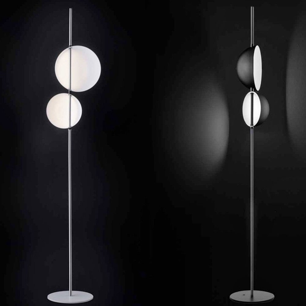 Salgado Modern Minimalist Metal Floor Lamp, Black/Gold - Lumpaz