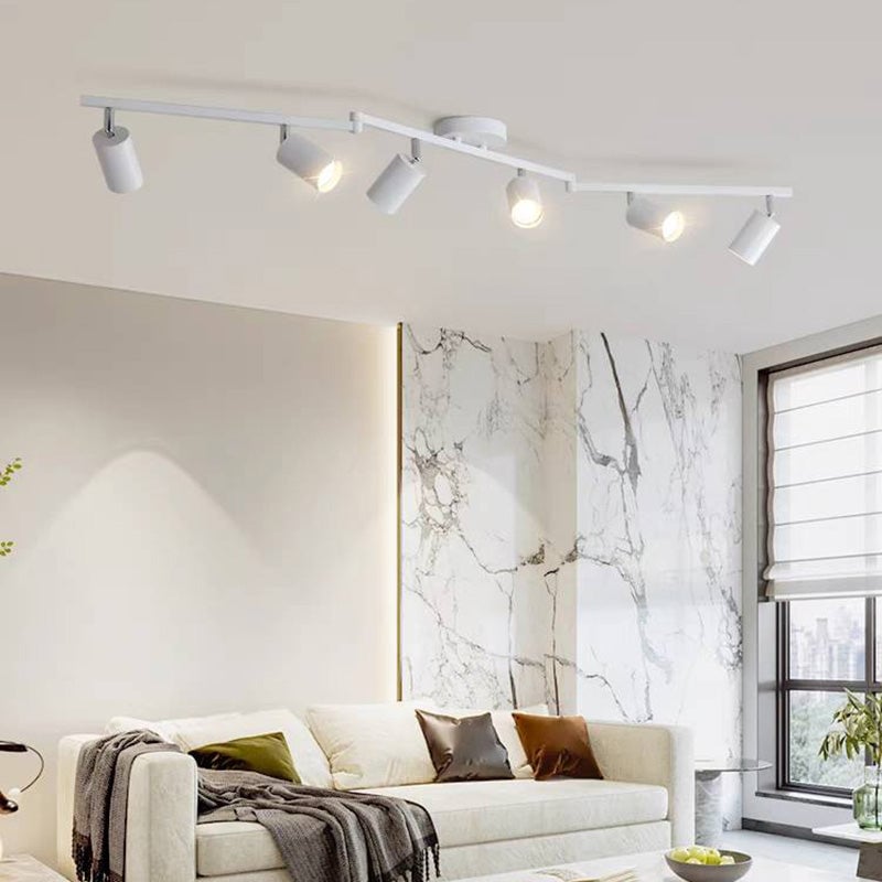 Haney Black Modern Ceiling Light Spotlight Cast, 3 Color, 3/4/5/6 Head - Lumpaz