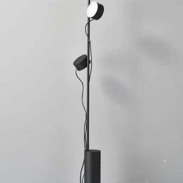 Avi Floor Lamp Cylindrical/Linear Modern, Metal, Black, Bedroom - Lumpaz