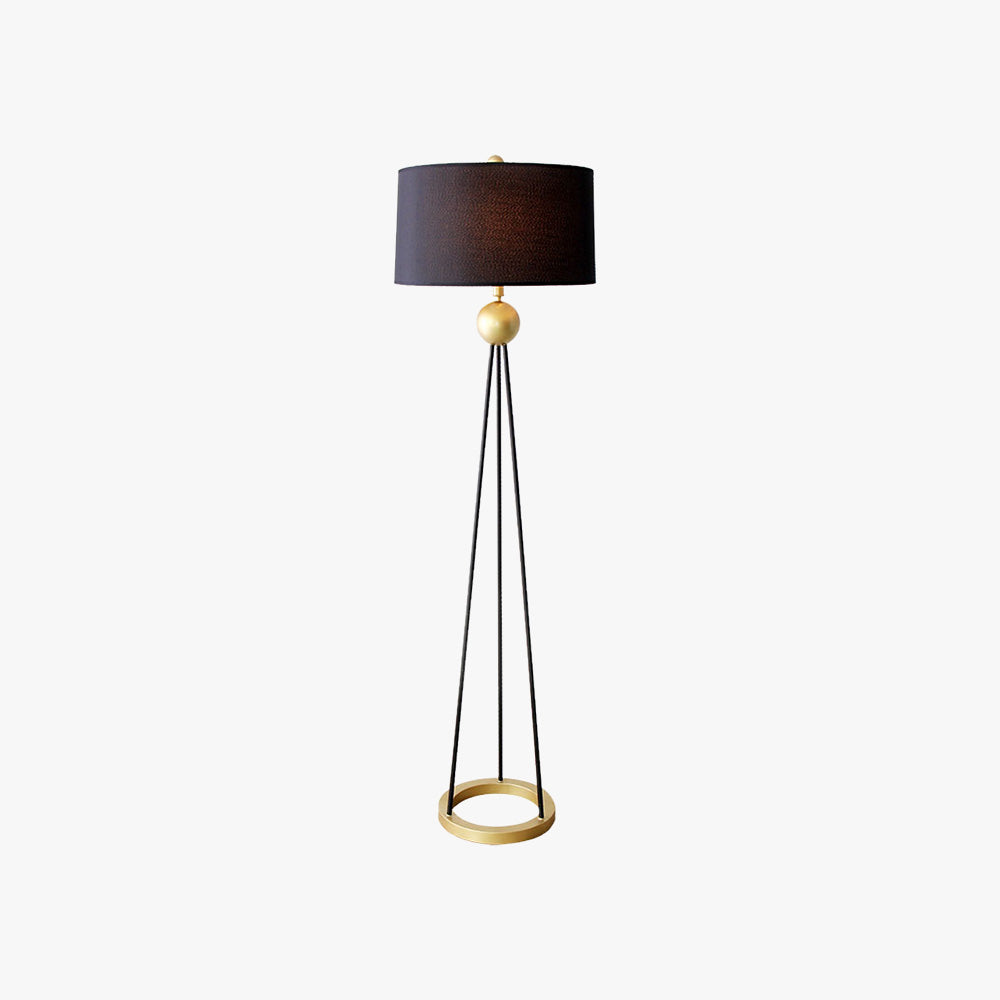 Salgado Modern Tripod Metal Floor Lamp, Black - Lumpaz