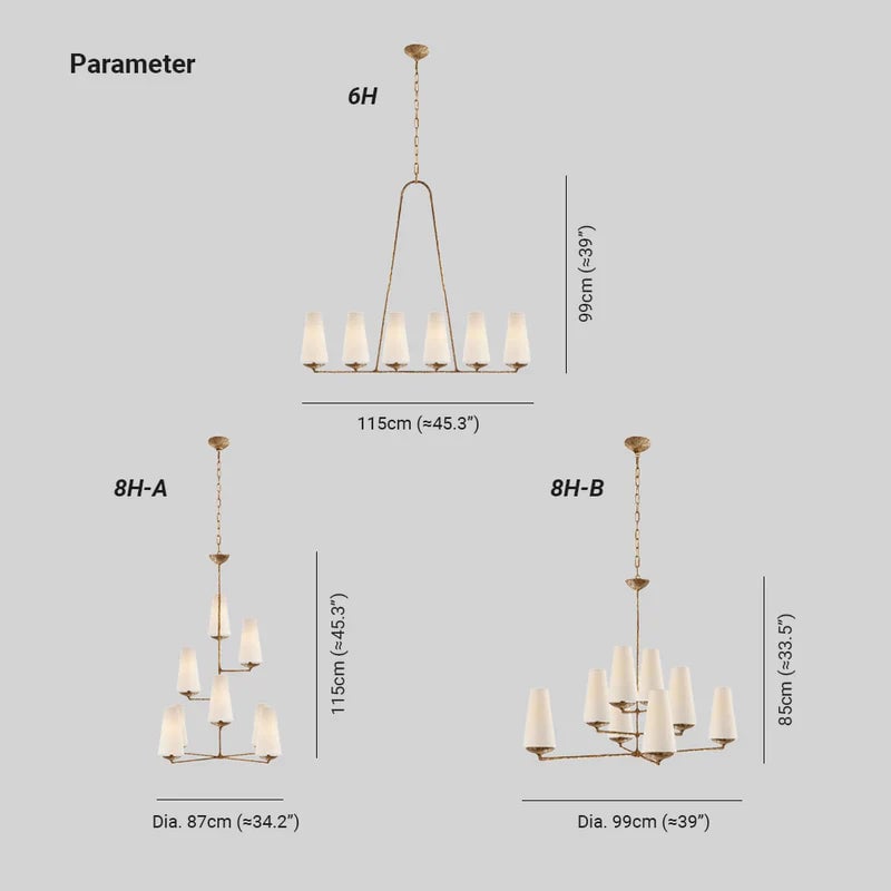 Alessio Design LED Chandeliers White Black Metall Bedroom Kitchen - Lumpaz