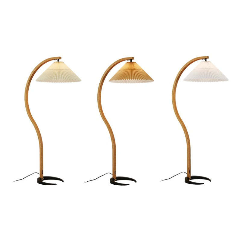 Ozawa Unique LED Beige Floor Lamp Wood/Metal Bedroom/Living Room - Lumpaz