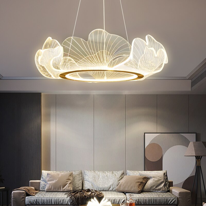 Marilyn Modern Blown Pendant Light, Metal/Acrylic, Living Room/Hall - Lumpaz