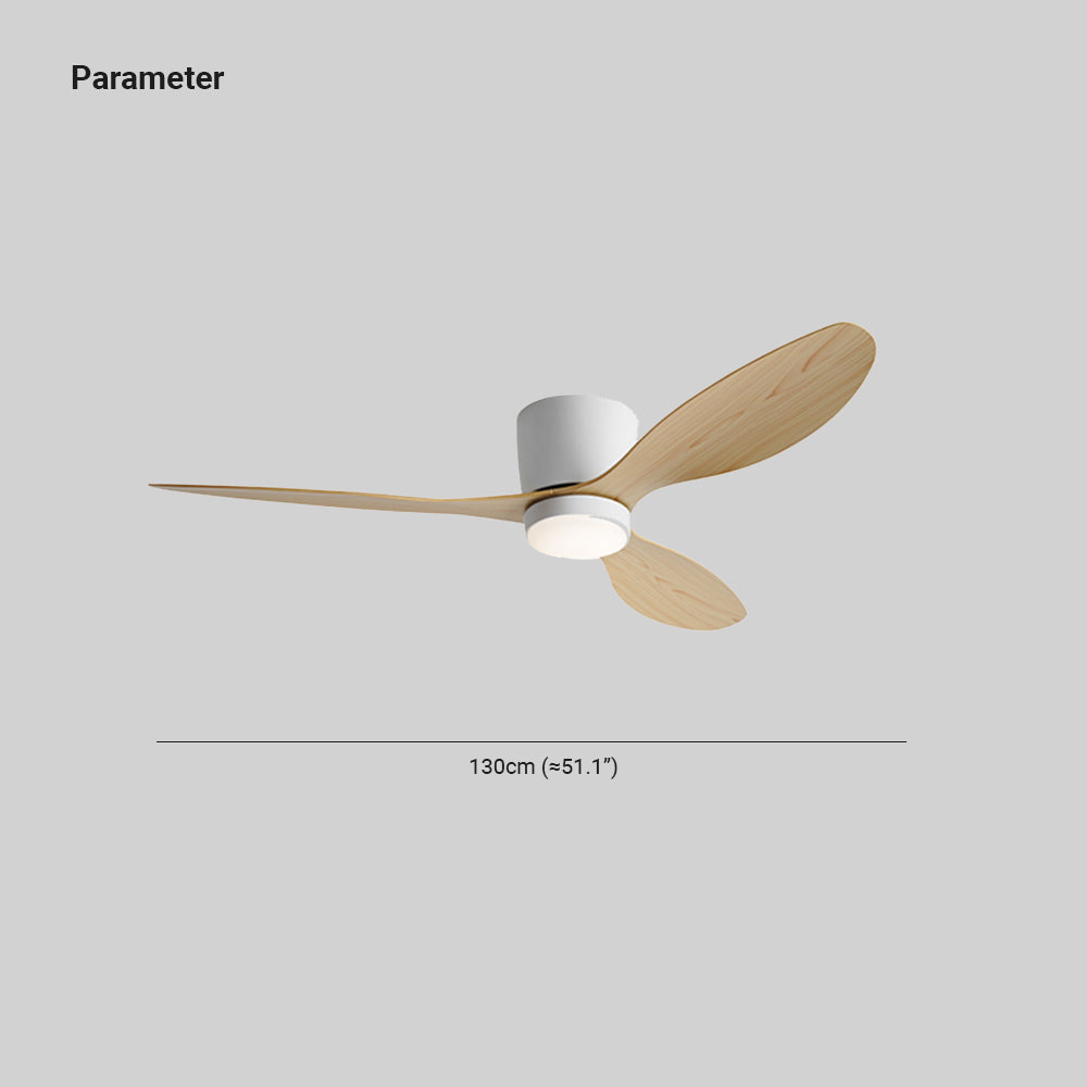 Walters Minimalist 3-Blade DC Ceiling Fan with Light, Black & White - Lumpaz