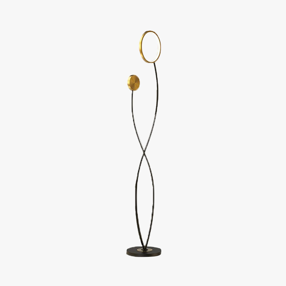 Modern Wave Double Head Metal Acrylic Floor Lamp - Lumpaz
